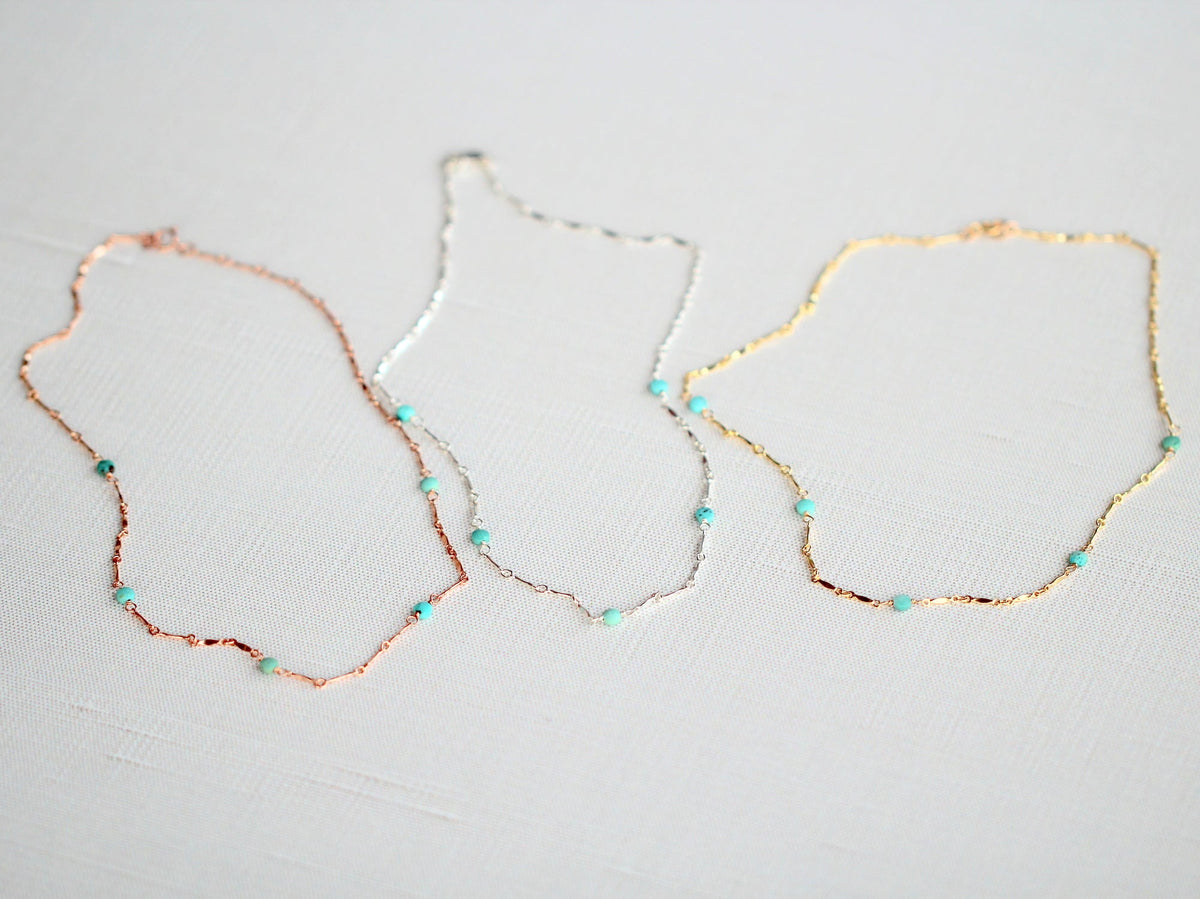 Saressa Designs Scalloped Turquoise Choker - As Seen On Home Economics