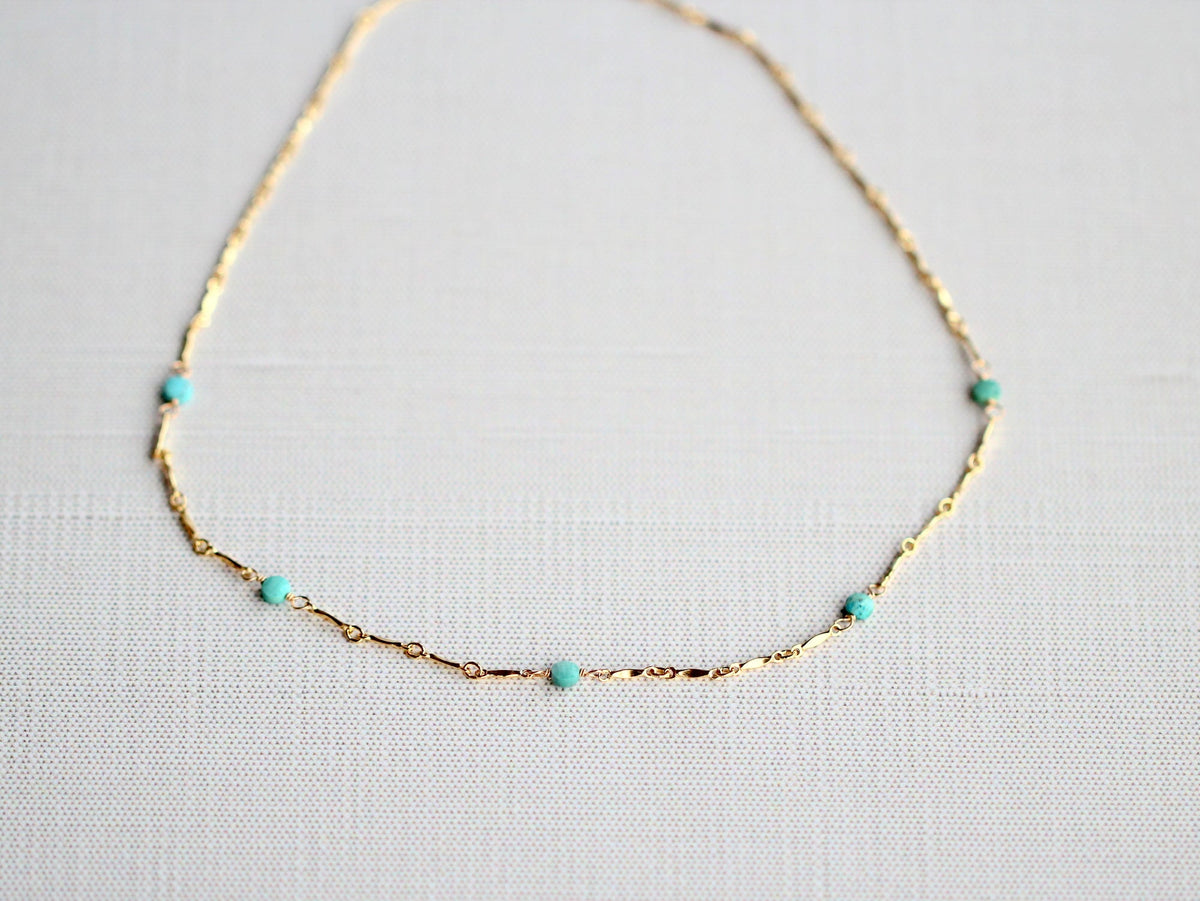 Saressa Designs Scalloped Turquoise Choker - As Seen On Home Economics