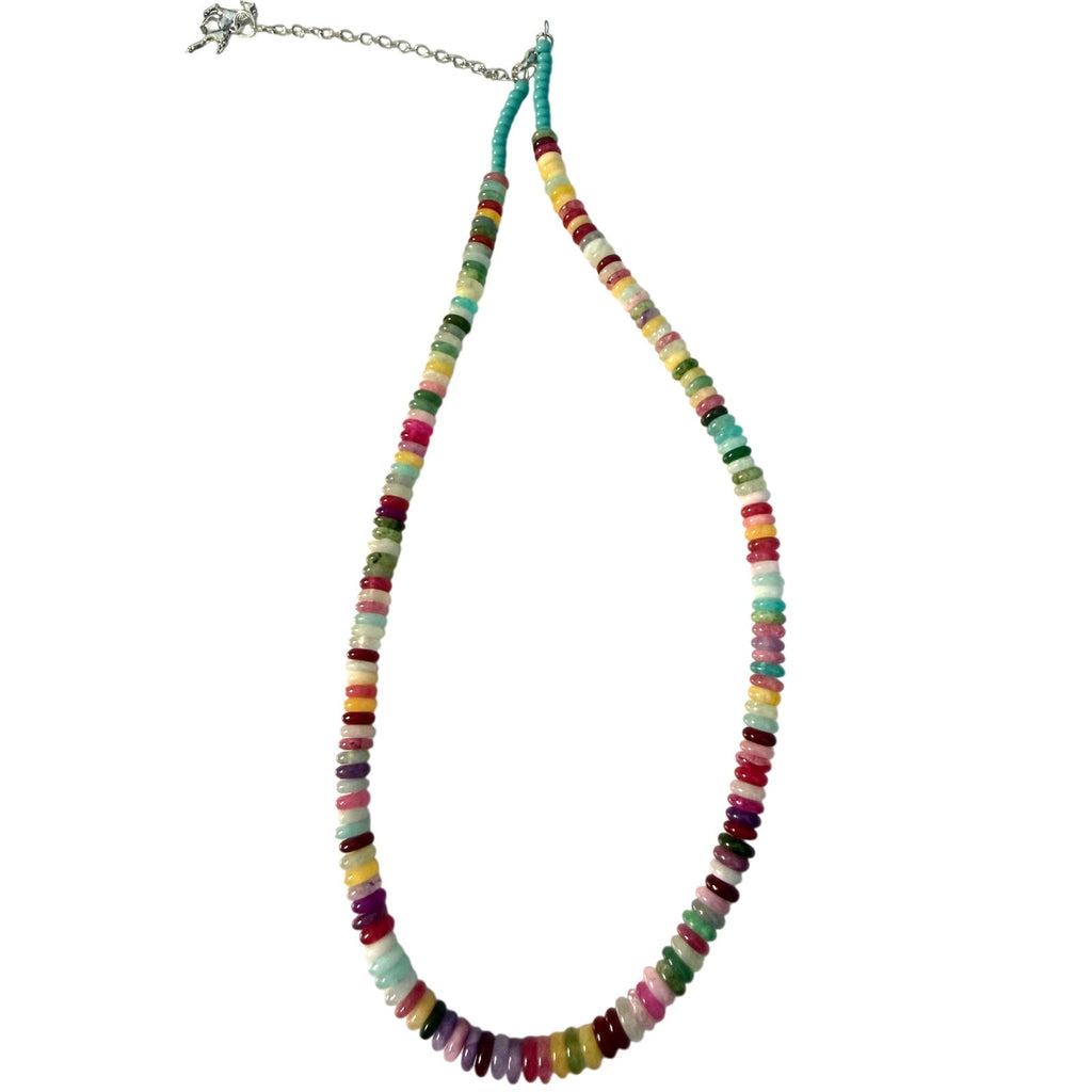 Navajo Artist Mary W. Roanhorse Multicolor Agate Necklace