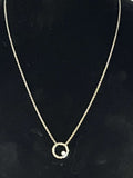 Silpada 925 Sterling Silver Orbiting Moon with CZ Gem Necklace