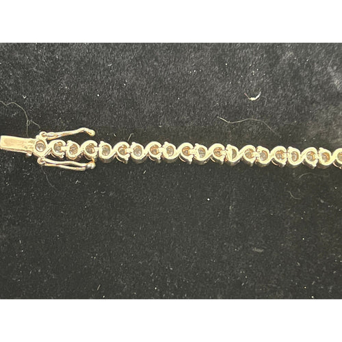 925 Sterling Silver Gold Plated Tennis Bracelet
