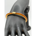 Michael Vincent Michaud 18K Gold Plated Amber Bangle Bracelet