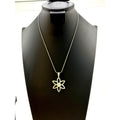 Silpada 925 Sterling Silver Open Flower CZ Pendant Necklace