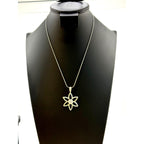 Silpada 925 Sterling Silver Open Flower CZ Pendant Necklace