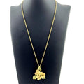 Michael Michaud Hydrangea Leaf Pendant Necklace