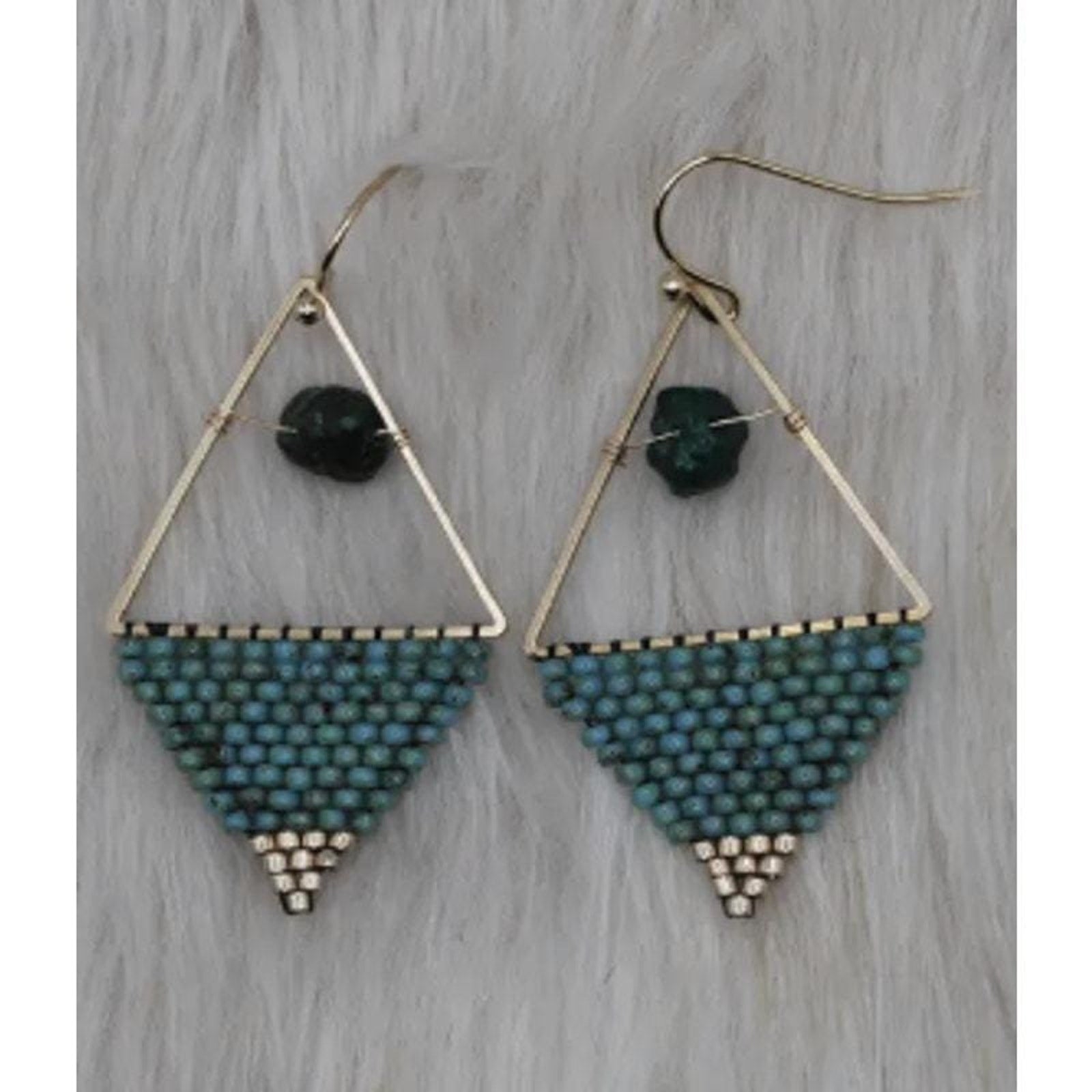 Native American Chippewa Handmade Beaded Earrings
