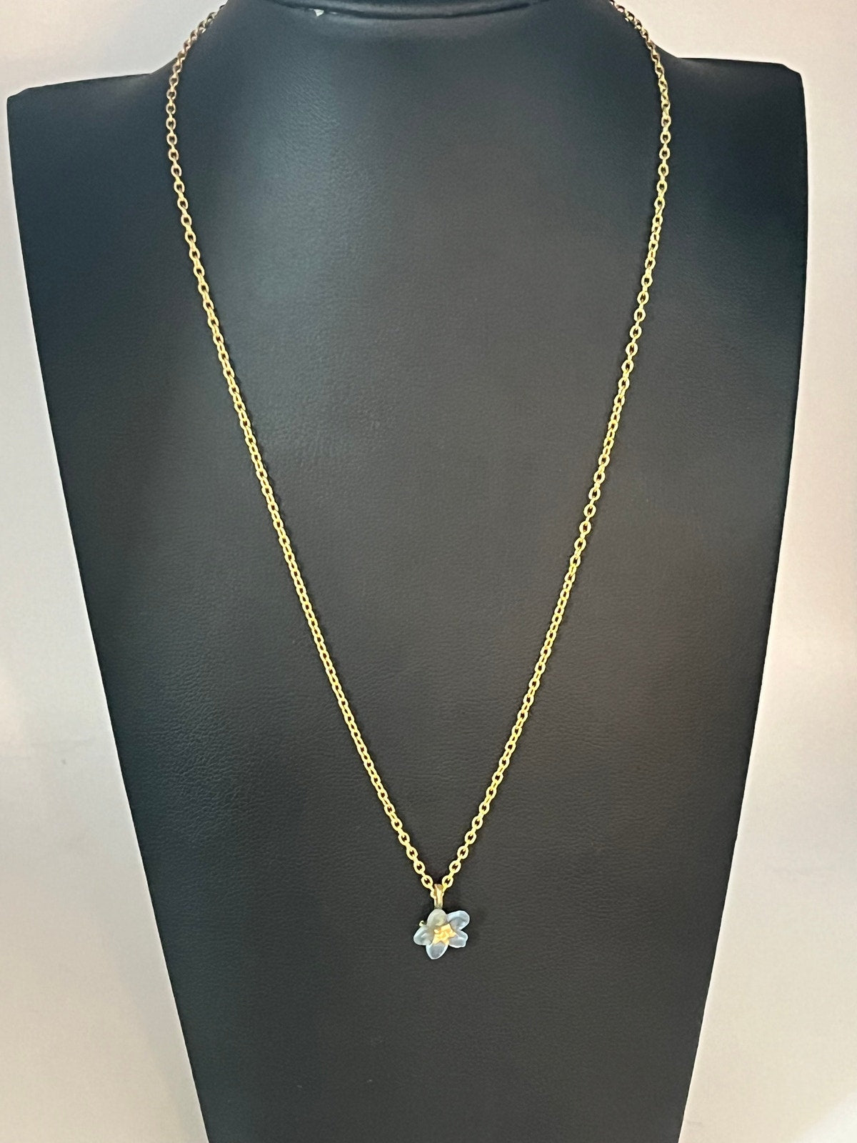 Michael Michaud Forget Me Not Single Flower Pendant Necklace