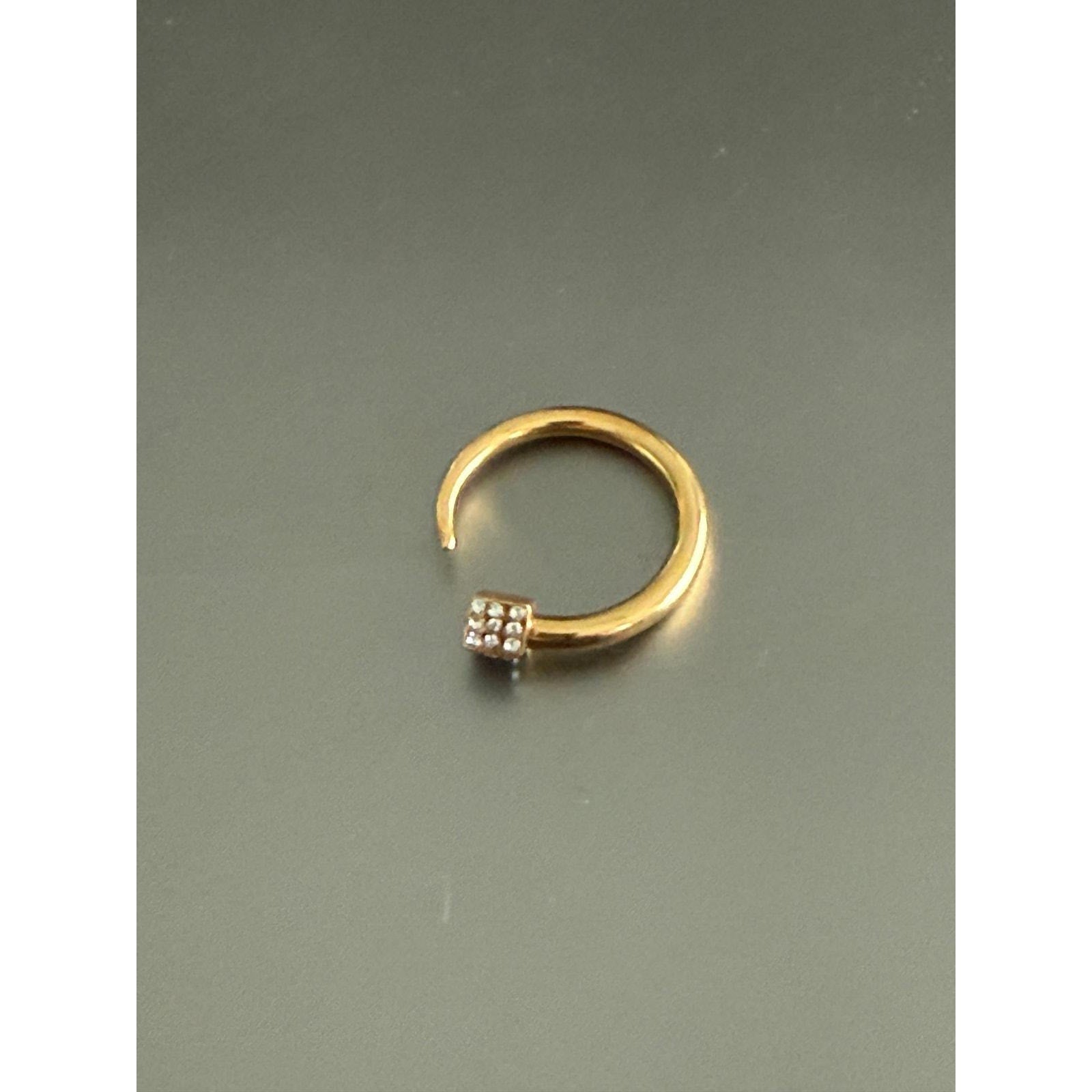 Zenzii Crystal studded nail ring size 6