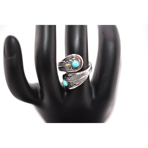 Gorgeous G. Francisco Turquoise Bypass Ring Size 7