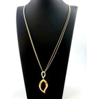 Breuning 925 Sterling, Gold Plated, Diamond Double Strand Necklace