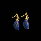 Michael Michaud False Indigo Large Glass Bud Post Earrings