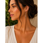 Native American Chippewa Ojibwe Ombré Dangle Earrings