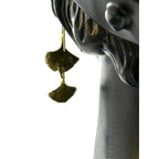 Michael Michaud Ginkgo Double Drop Wire Earrings