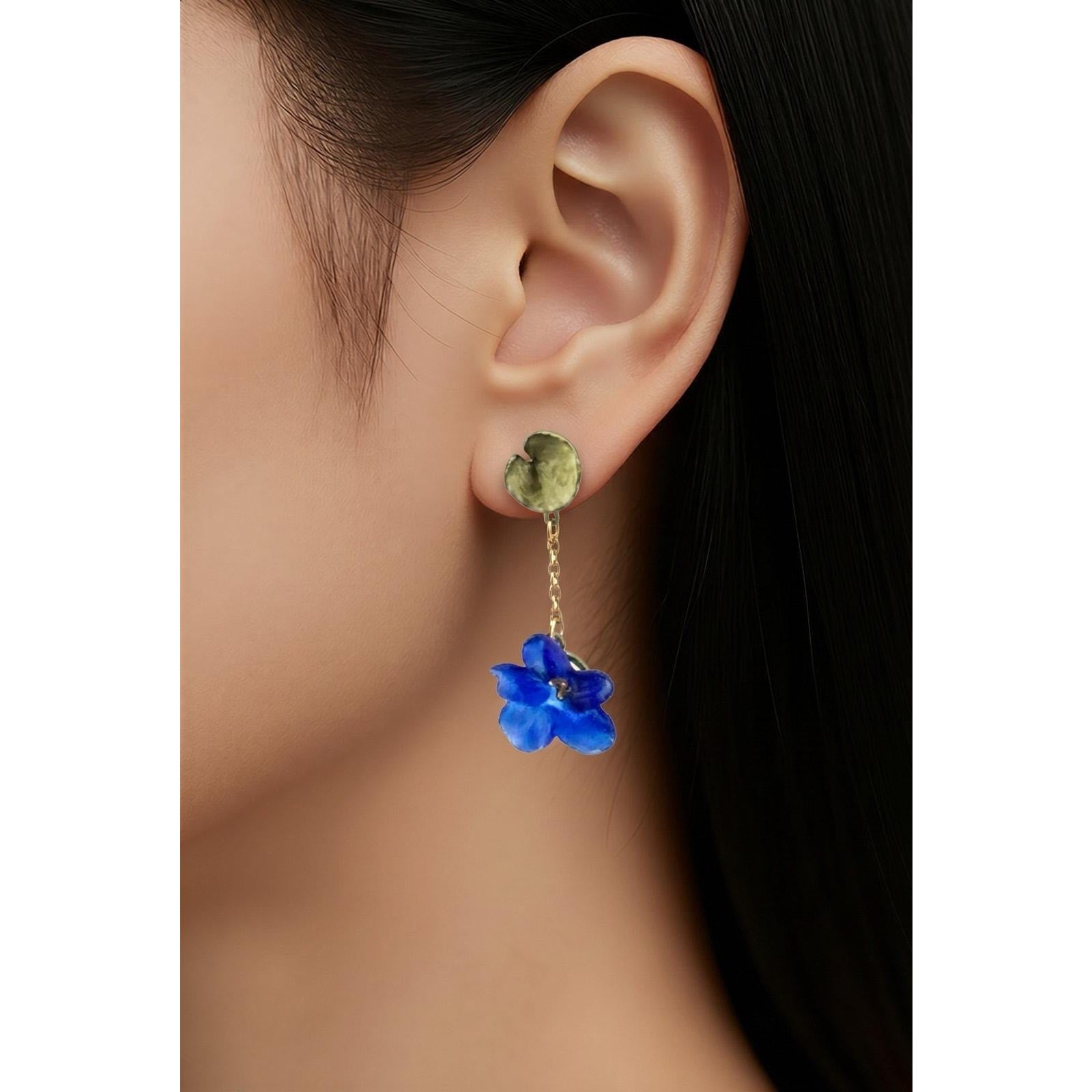 Michael Michaud Wild Blue Violet Drop Post Earrings