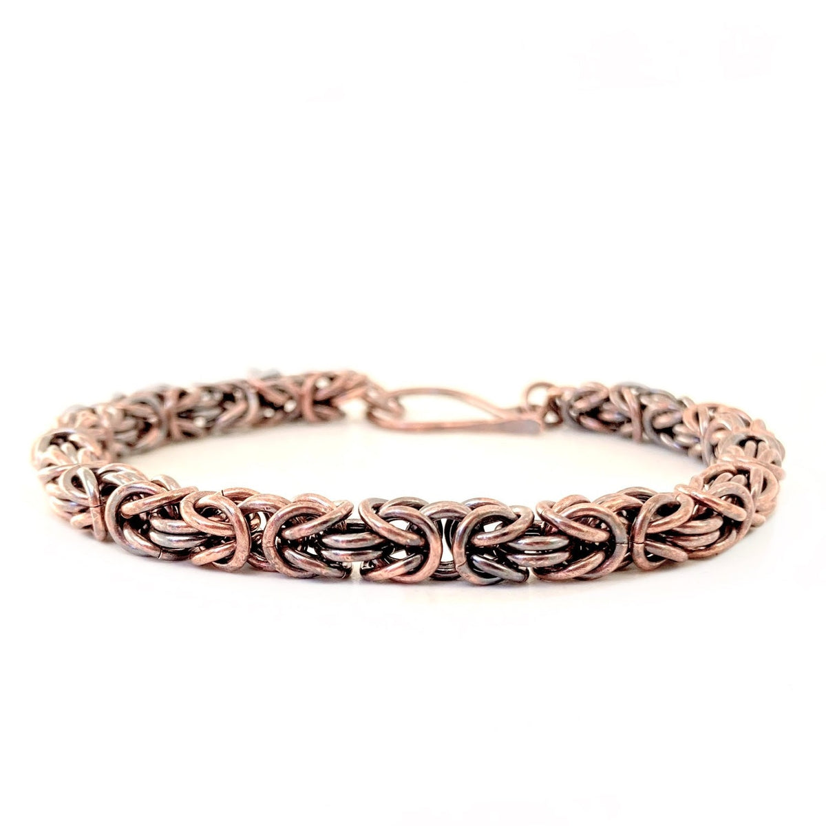 Alison Morse Chunky Byzantine Chainmaille Bracelet in Oxidized Copper - Sarasotabydesign