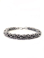 Alison Morse Chunky Byzantine Chainmaille Bracelet in Oxidized Sterling Silver - Sarasotabydesign