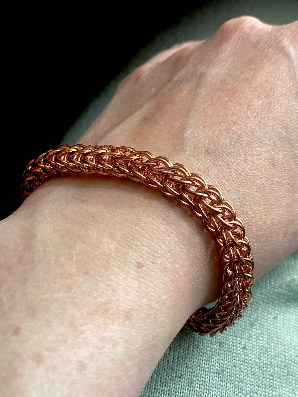 Alison Morse Chunky Foxtail Chainmaille Bracelet in Copper - Sarasotabydesign