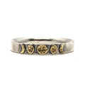 Alison Morse Moon Phase Band Ring in Brass and Sterling Silver - Sarasotabydesign