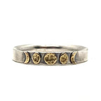 Alison Morse Moon Phase Band Ring in Brass and Sterling Silver - Sarasotabydesign