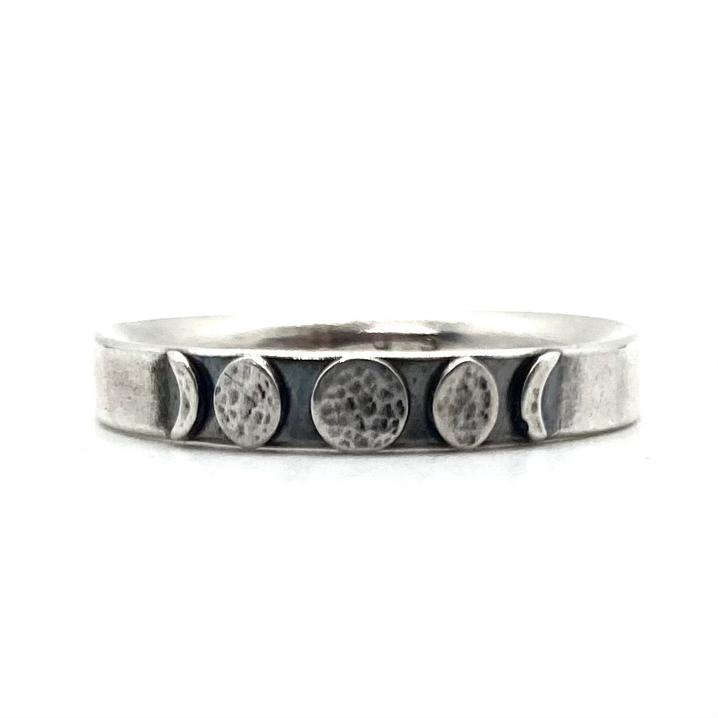 Alison Morse Moon Phase Band Ring in Sterling Silver - Sarasotabydesign