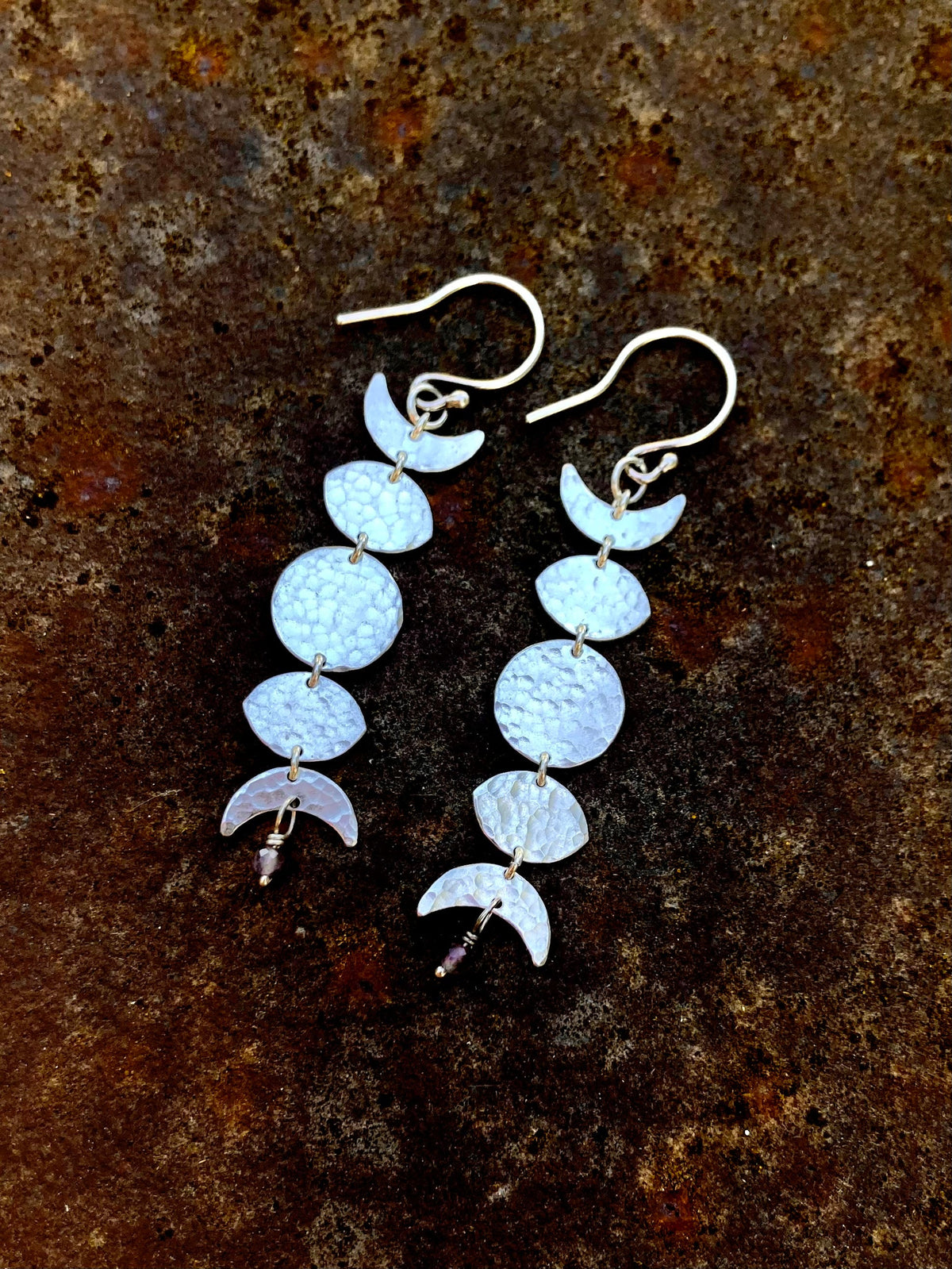 Alison Morse Moon Phase Earrings in Sterling Silver - Sarasotabydesign