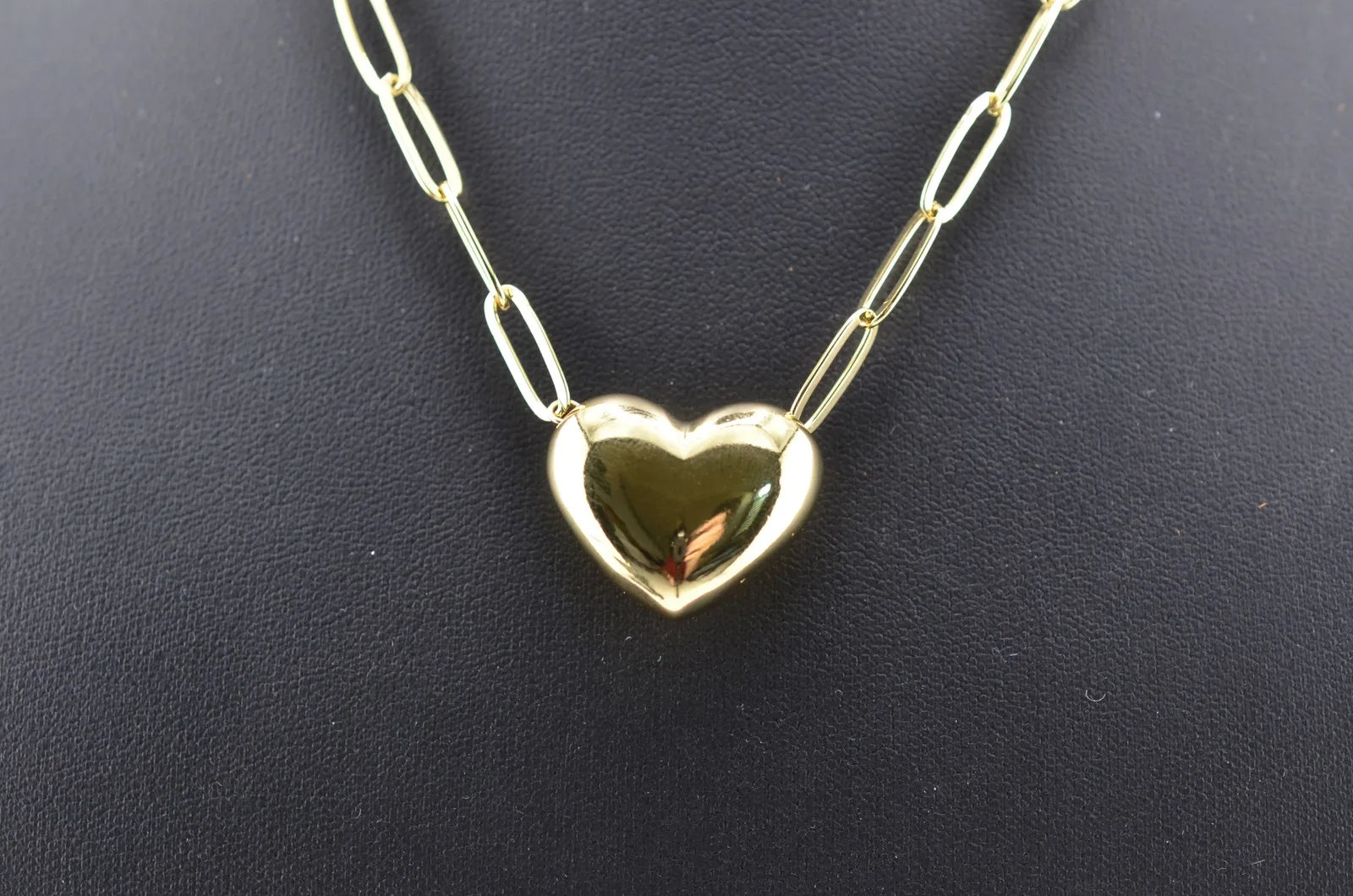 Rachel Reinhardt 14K Gold Vermeil Puffy Heart Pendant Necklace