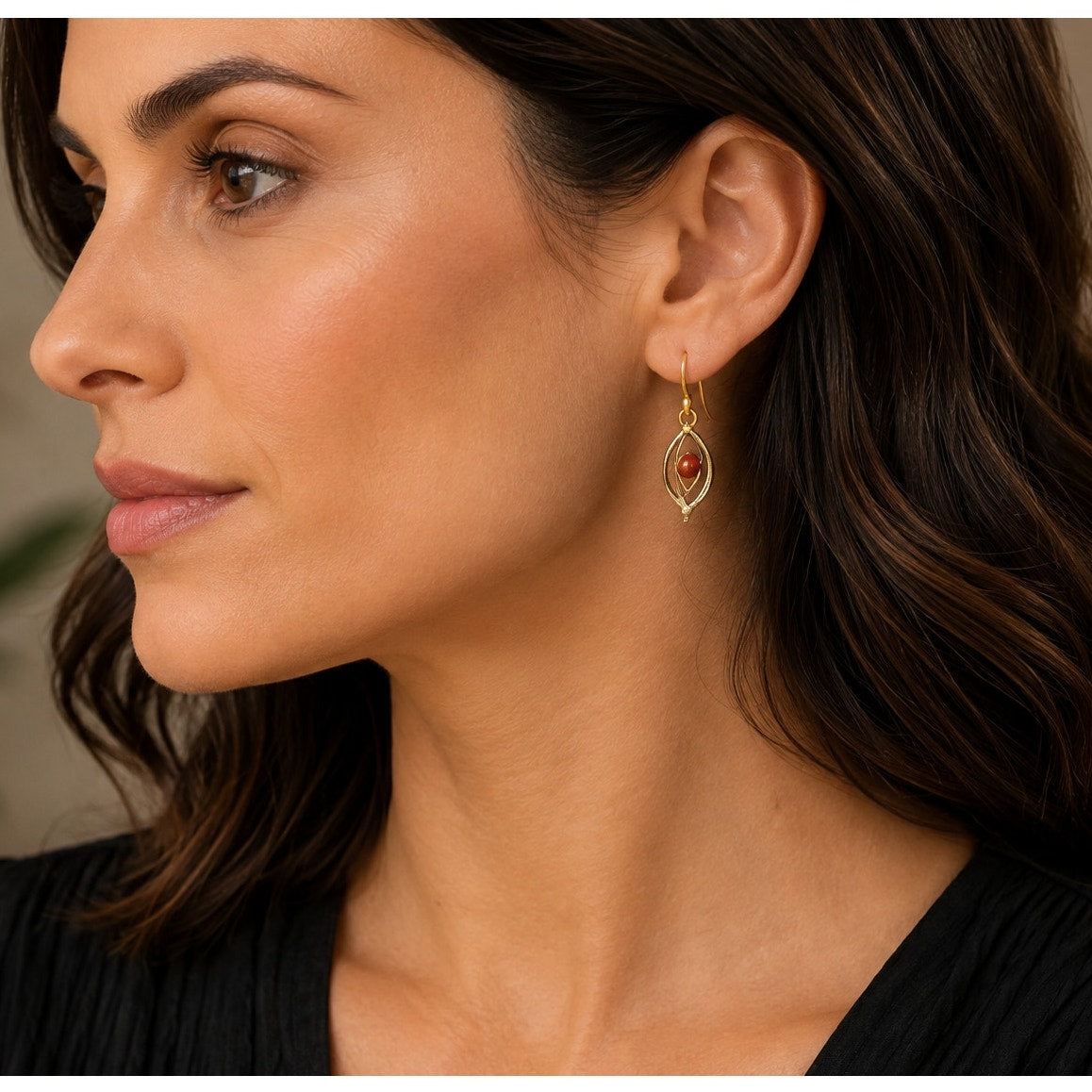 Michael Michaud Asparagus Vine Wire Earrings