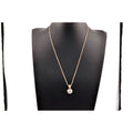 UTC Italy Sterling Silver Solitaire CZ Necklace