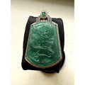 Rare Emerald Jadeite Dragon Locket Pendant