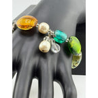 Silpada Multi-Color Foiled Glass Bead Stretch Bracelet