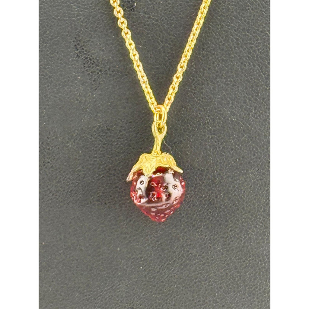 Michael Michaud Strawberry Dainty Pendant Necklace