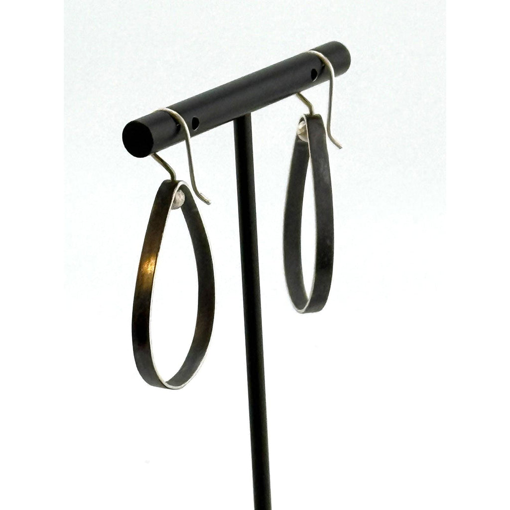 Jane Diaz Sterling Silver Triangle Mobile Drop Earrings