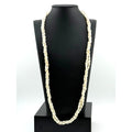 Vintage 925 Sterling Screw Clasp Seed Triple Pearl Necklace