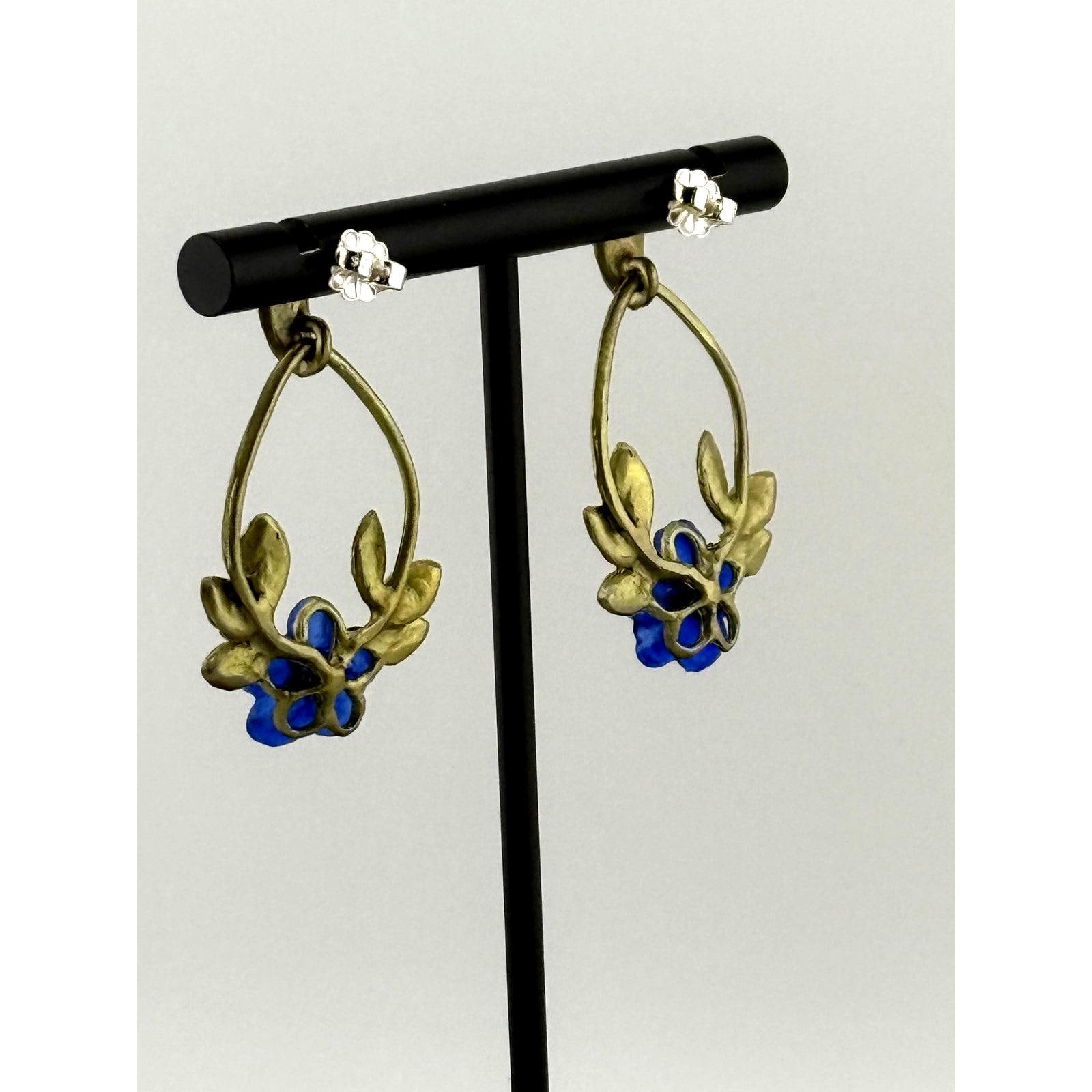 Michael Michaud Blue Violet Hoop Earrings
