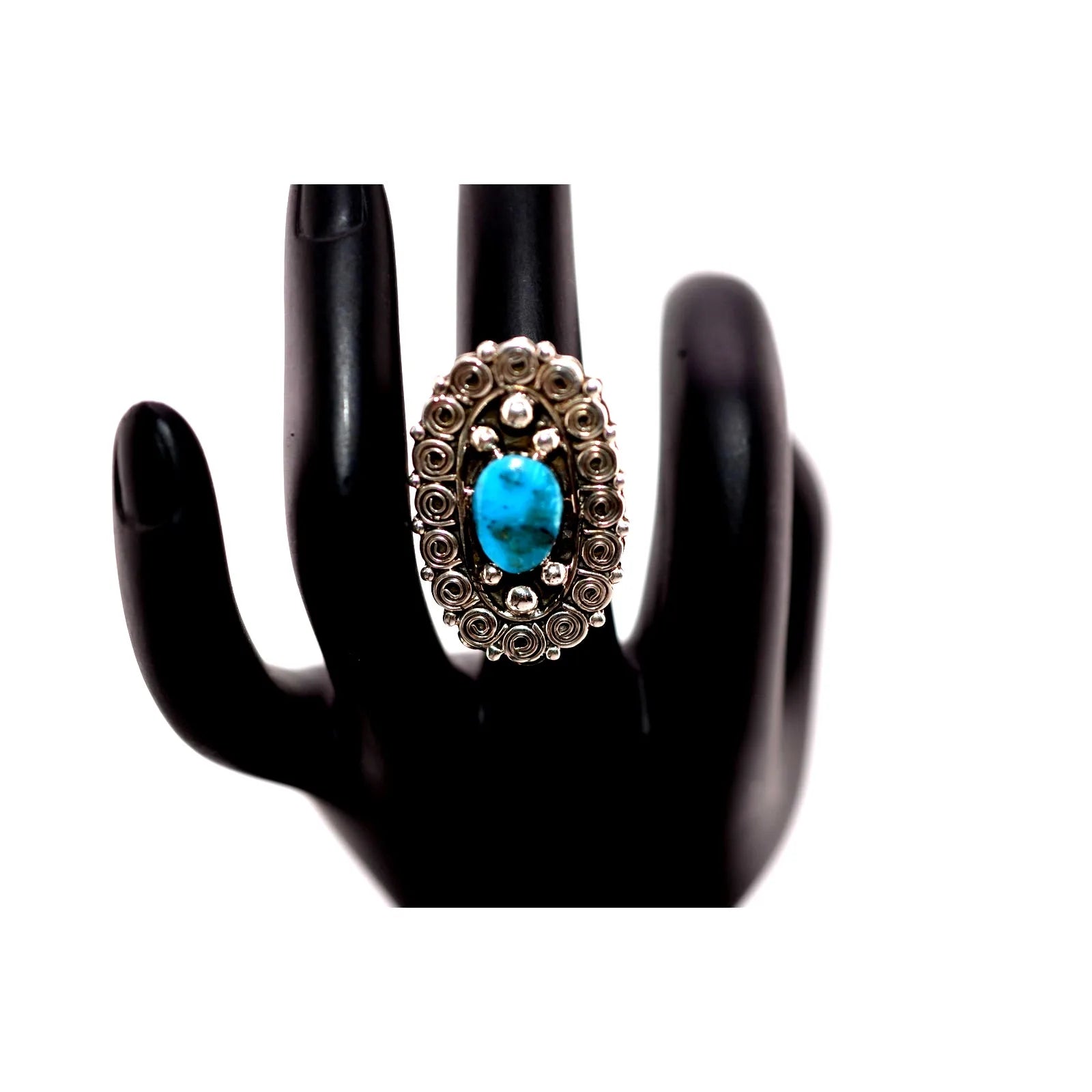 Sterling Silver Turquoise Ring By Larry Smith