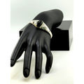 Navajo Tom Yazzie Sterling Silver Onyx Cuff Bracelet