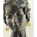 Karine Sultan 24K Gold Plated Square Pave Dangle Earrings