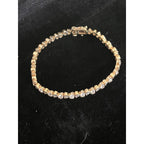 925 Sterling Silver Gold Plated Tennis Bracelet