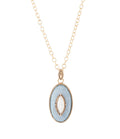 Barse Jewelry Blue Denim Dreams White Mother of Pearl Golden Pendant Necklace - Sarasotabydesign