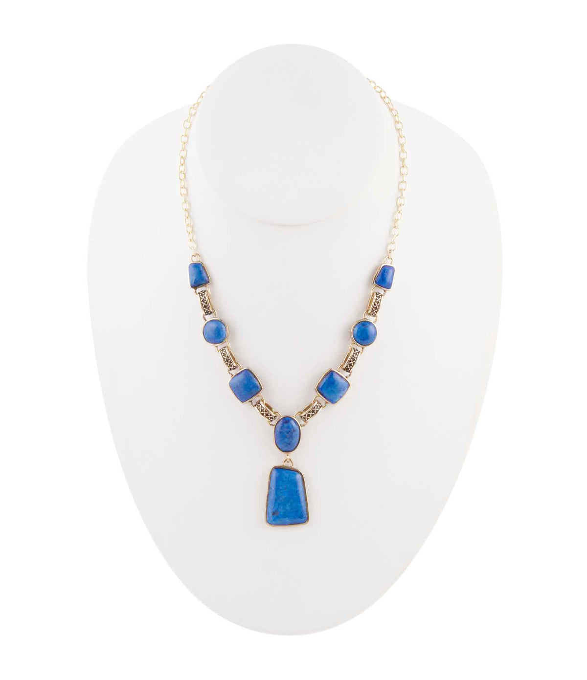 Barse Jewelry Royal Blue Lapis Golden Pendant Necklace - Sarasotabydesign
