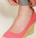 Silpada Clarity Loll Anklet Cubic Zirconia & Sterling Silver