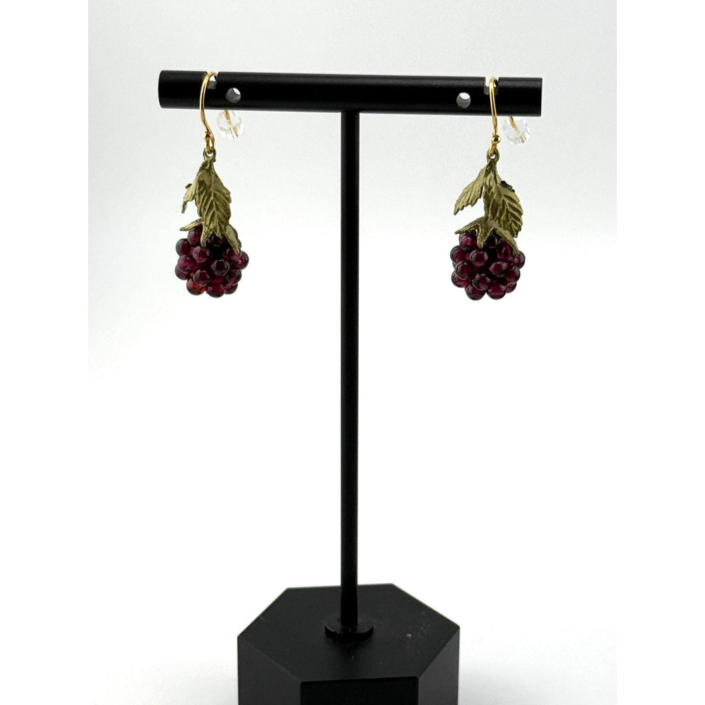 Michael Michaud Raspberry Drop Wire Earrings