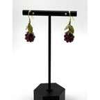 Michael Michaud Raspberry Drop Wire Earrings
