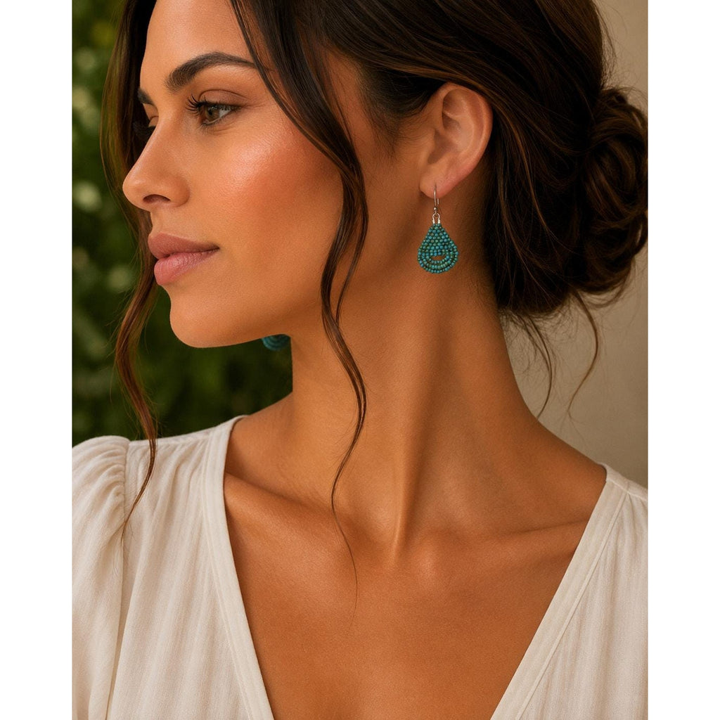 Native American Chippewa Handmade Beaded Earrings