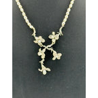 Rare Vintage Michael Michaud Dogwood Sprig Necklace - 16.5"