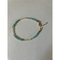 Amazonite Freshwater Pearl Beaded Gold Filled Bracelet