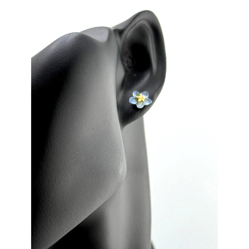 Michael Michaud Forget Me Not  Single Flower Post Earrings