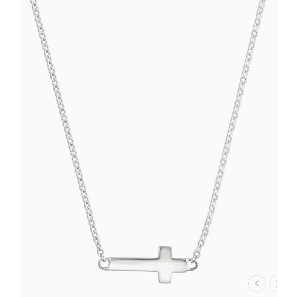 Silpada 'Simplex Cross' Horizontal Cross Necklace in Sterling Silver