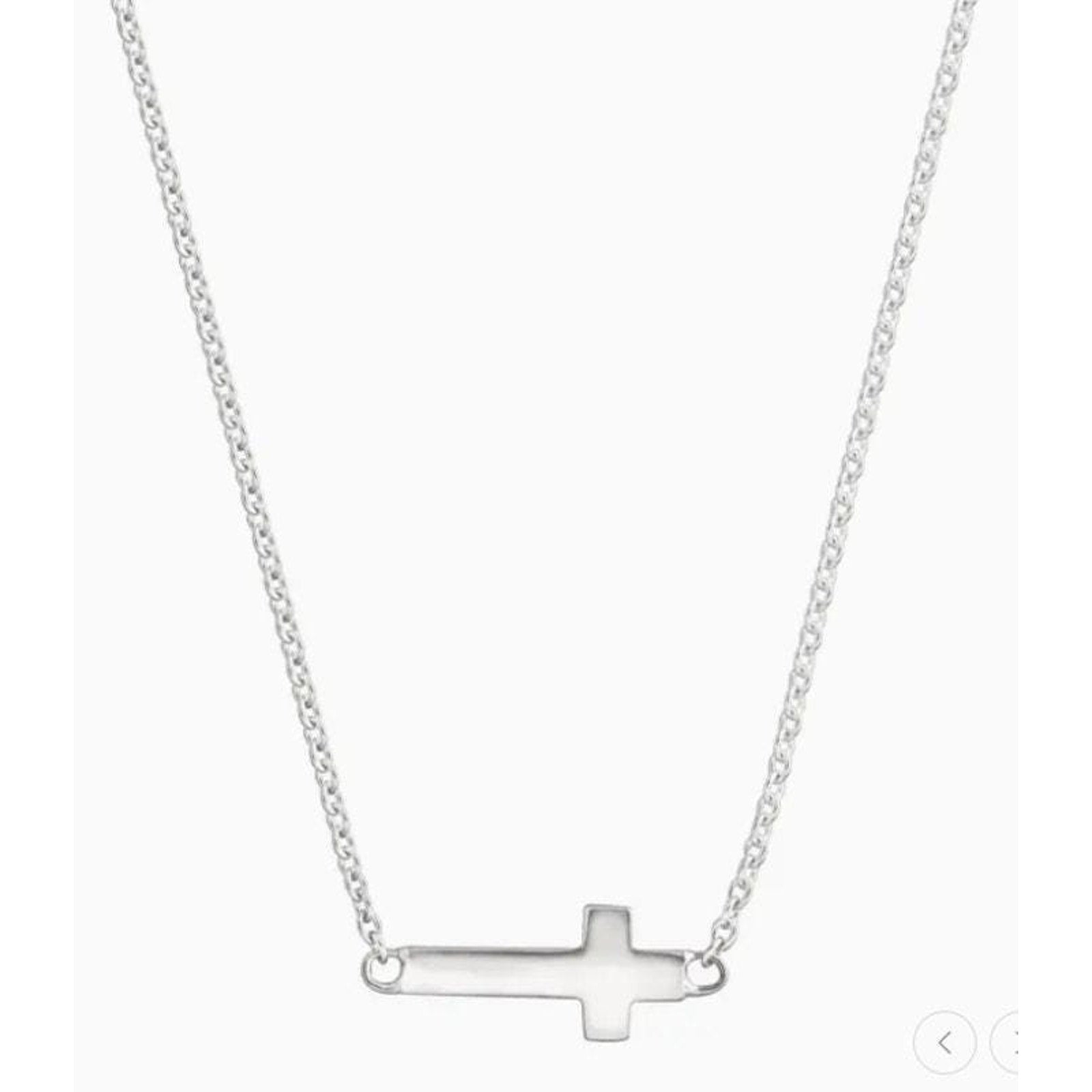 Silpada 'Simplex Cross' Horizontal Cross Necklace in Sterling Silver