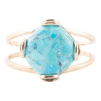 Barse Jewelry Blue Turquoise Rhombus Statement Cuff Bracelet